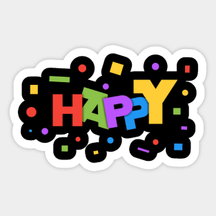 Happy Sticker